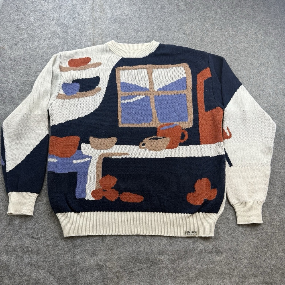 Dinner Service NY x East Fork Pottery The Kitchen Knit Sweater XL Organic Cotton